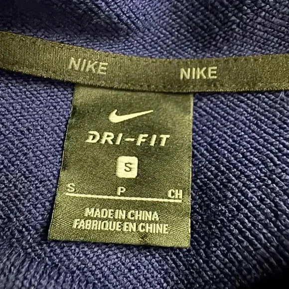 Nike Unisex Small Royal Blue Hooded Sweater w/Hand Warming Pockets Lined - Picture 7 of 9